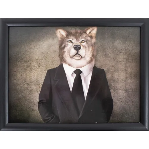 Kniedienblad met kussen eronder Laptray schootkussen Mr. Wolf